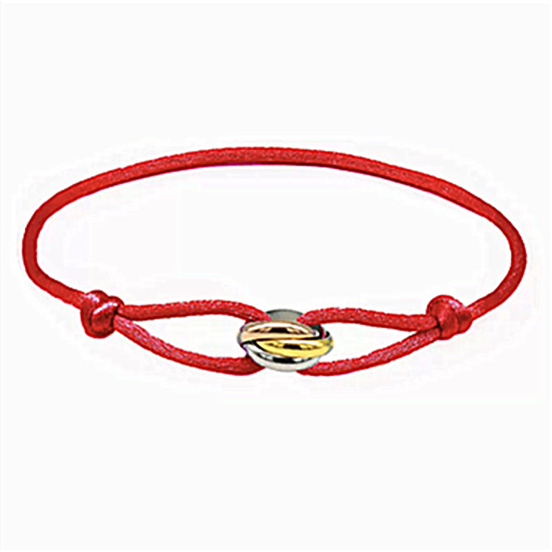 Stainless Steel Three-Color Classic Eternal Ring Bracelet  Simple High-Grade Classic Style